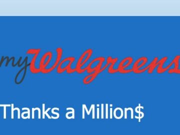 Walgreens Thanks a Million$ October Sweepstakes