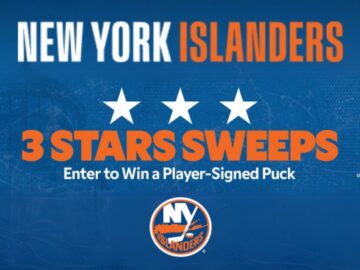 New York Islanders 3 Stars of the Game Sweepstakes