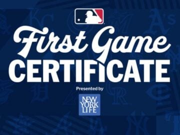 MLB The New York Life First Game Certificate Sweepstakes