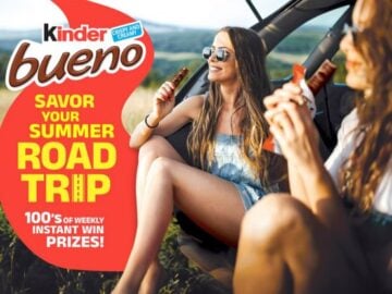 Kinder Bueno Savor Your Summer Road Trip Instant Win - Hot Pick!