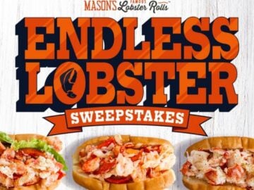 Mason’s Famous Lobster Rolls Free Lobster for a Year Sweepstakes – Limited States