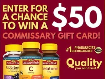 Family Media Nature Made Gift Card Sweepstakes – DeCA Commissary Shoppers